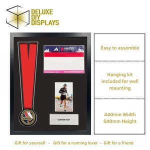 2024 Manchester Marathon Medal and Number Framing Kit Personalised Plaque Manchester Marathon, gift for him or her image 3