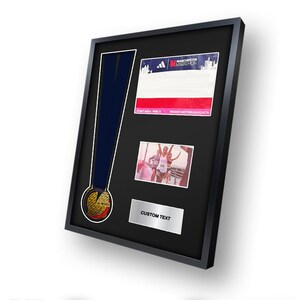 2025 Manchester Marathon Medal and Number Framing Kit + Personalised Plaque in Paper or Metal  - gift for him, gift for her
