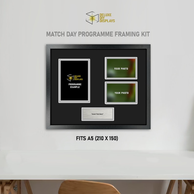 Sports Programme Framing Kit + Personalised Plaque in Paper or Metal ...