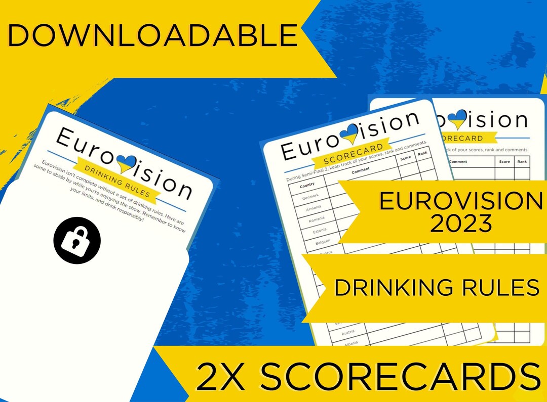 A4 Eurovision Scorecards Eurovision Drink Game Eurovision Etsy UK