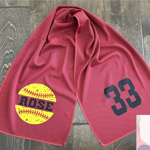 Personalized Softball Cooling Towel