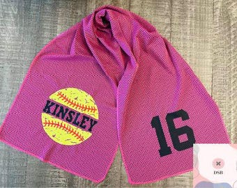 BULK ORDER 10+, Personalized Softball Cooling Towel, Baseball Towel ...