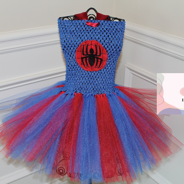 Spider Girl Tutu Dress - Halloween Costume - Birthday Outfit