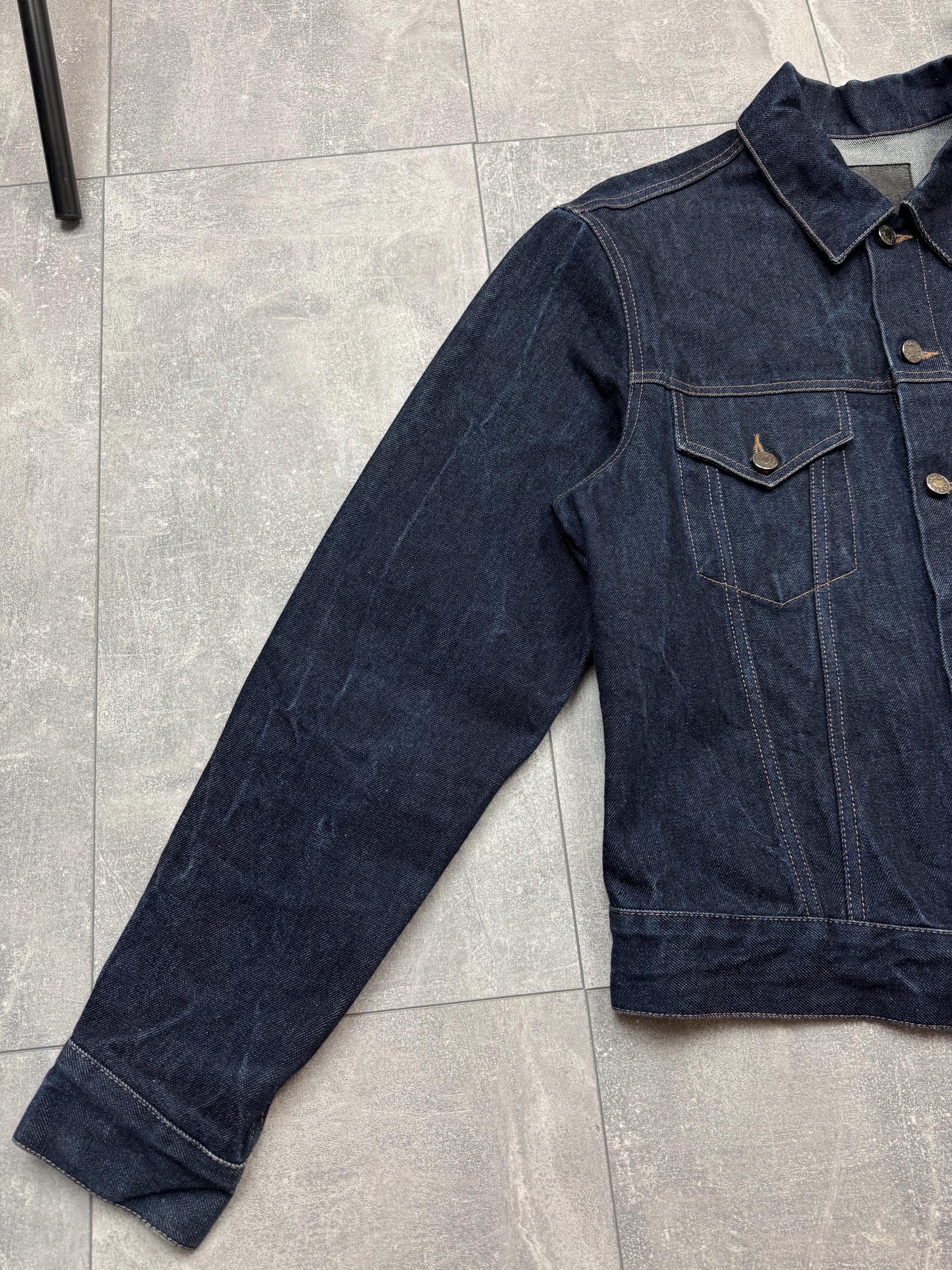 Vintage Gucci Tom Ford Black Denim Jacket, Made in Italy, Size 50