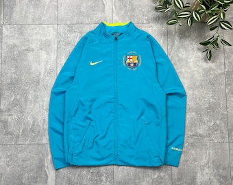 FCバルセロナ トラックスーツ トレーナージャケット XL ブルー ジップ