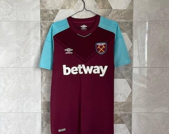 Maillot de football West Ham United 2017 2018 domicile Umbro pour hommes, taille L