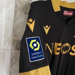 OGC NICE #23 Lotomba 2021 2022 Home Football Player Issue Shirt Macron Jersey image 5