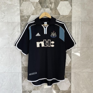 Newcastle United 2000 2001 Away Football Jersey Soccer Shirt Adidas Size L MEN image 1
