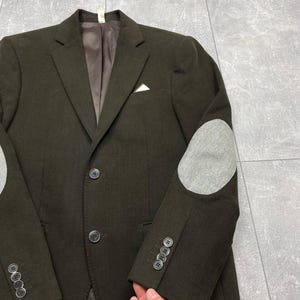 BOGGI Milano Tessuti Sondrio Blazer masculino de algodão marrom 2 botões tamanho 48 imagem 5
