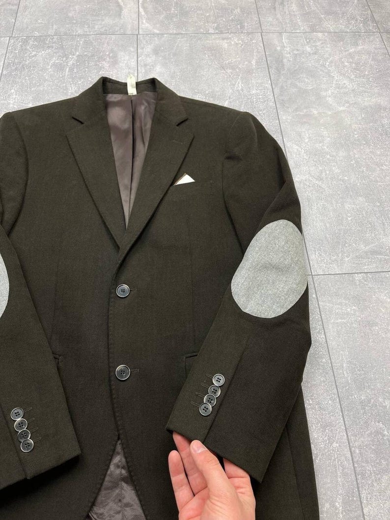 BOGGI Milano Tessuti Sondrio Blazer masculino de algodão marrom 2 botões tamanho 48 imagem 5