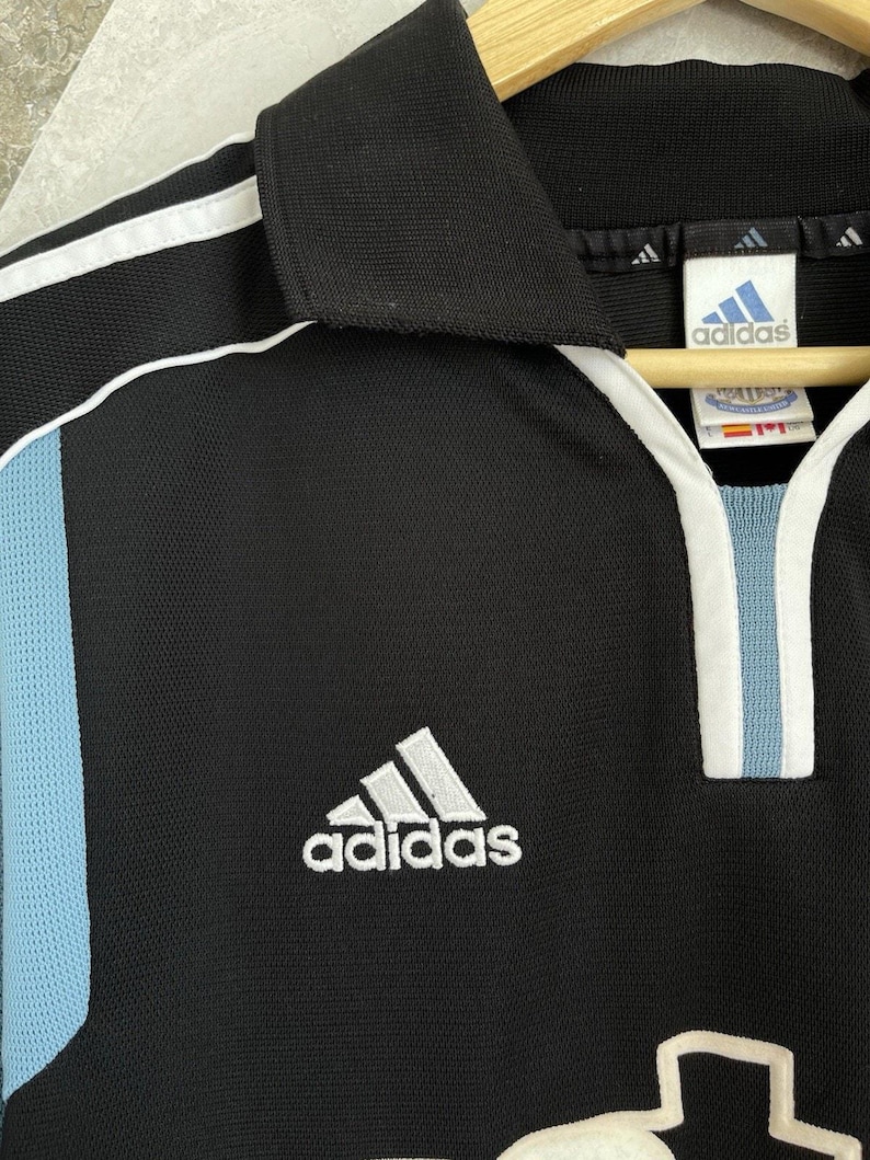 Newcastle United 2000 2001 Away Football Jersey Soccer Shirt Adidas Size L MEN image 10