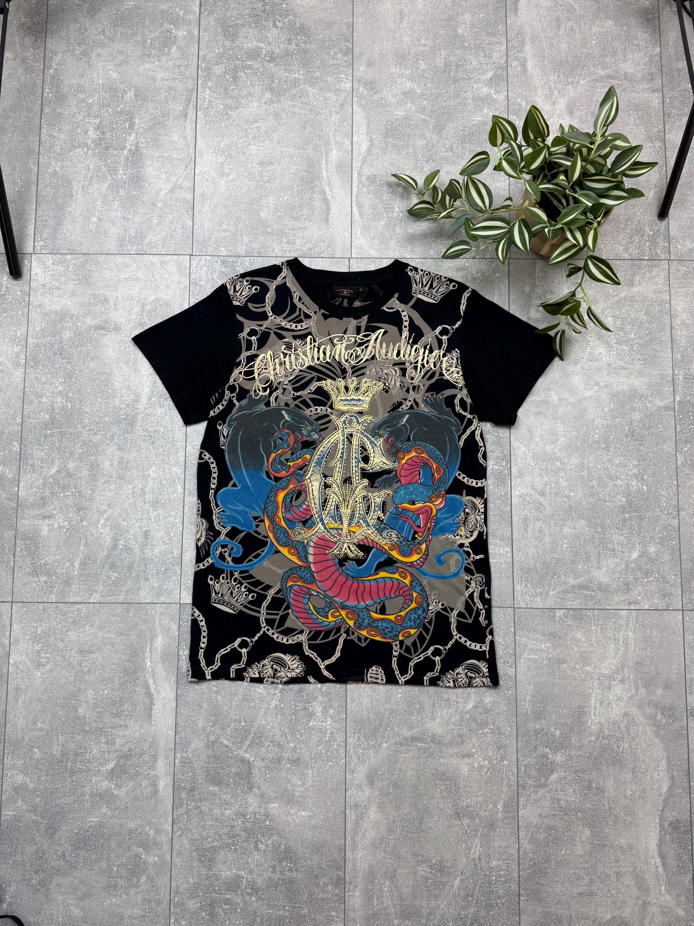 Ed Hardy SKULL CROSS ABSTRACT LONG SLEEVE - T-shirt à manches longues - black/noir