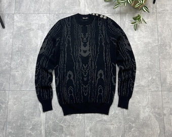Balmain Paris Button-embellished Sweater Jumper Sweatshirt Size S