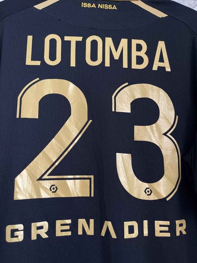 OGC NICE #23 Lotomba 2021 2022 Home Football Player Issue Shirt Macron Jersey image 18