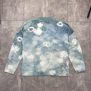 Acne Studios Felke Bleach PSS18 Tie-Dye Crew Neck Blue Sweatshirt size L image 11
