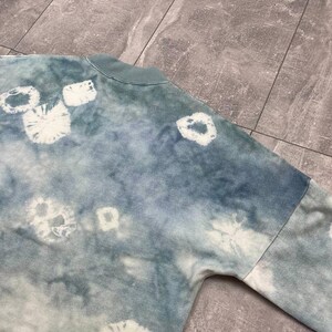 Acne Studios Felke Bleach PSS18 Tie-Dye Crew Neck Blue Sweatshirt size L image 17