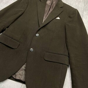 BOGGI Milano Tessuti Sondrio Blazer masculino de algodão marrom 2 botões tamanho 48 imagem 7