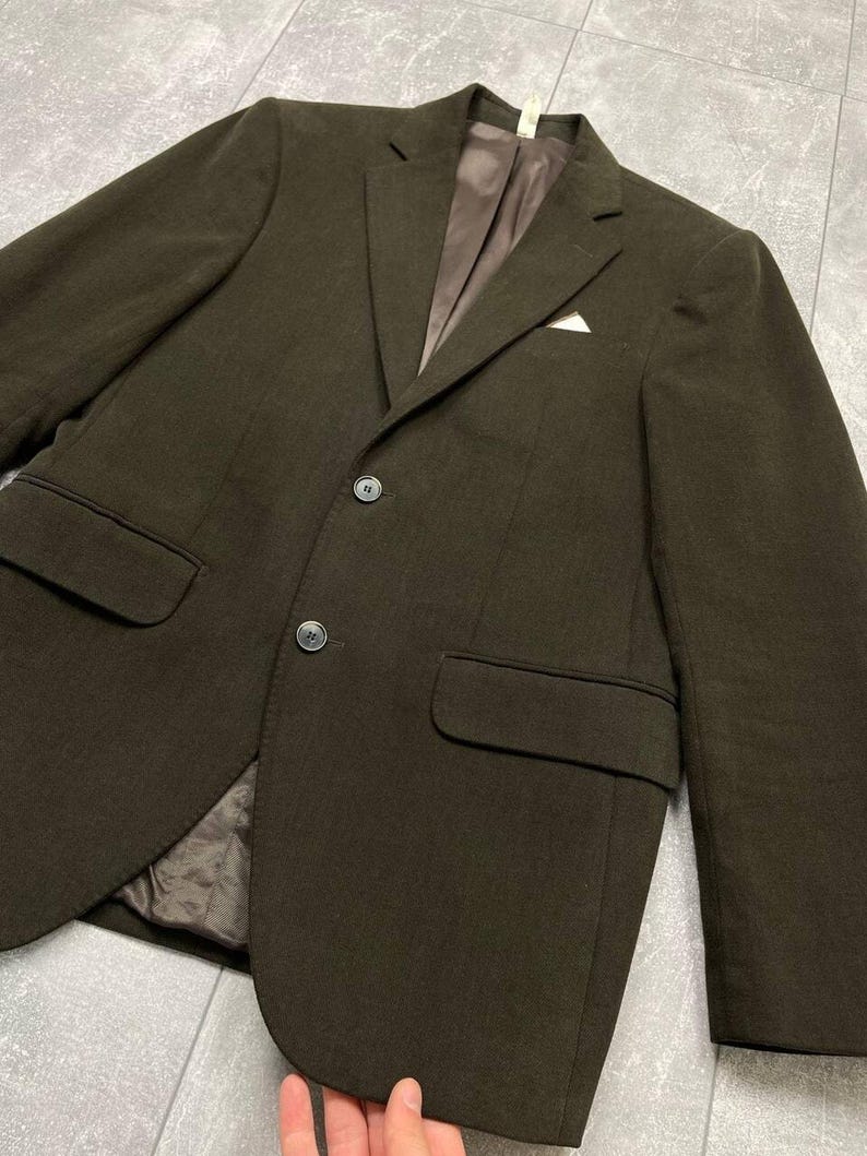 BOGGI Milano Tessuti Sondrio Blazer masculino de algodão marrom 2 botões tamanho 48 imagem 7