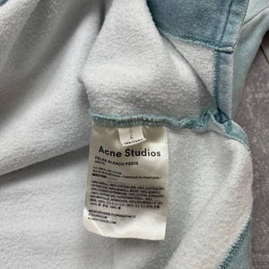 Acne Studios Felke Bleach PSS18 Tie-Dye Crew Neck Blue Sweatshirt size L image 19
