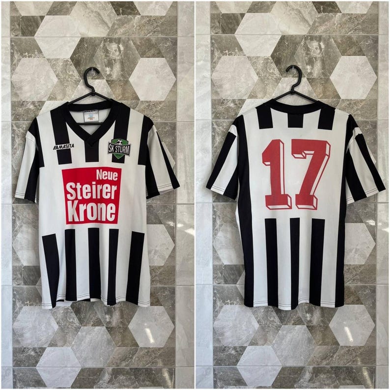SK Sturm Graz FC 1993 1994 Local #17 Partido usado ???? Camiseta de fútbol Masita Jersey imagen 1
