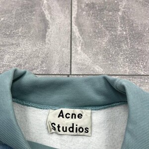 Acne Studios Felke Bleach PSS18 Tie-Dye Crew Neck Blue Sweatshirt size L image 18