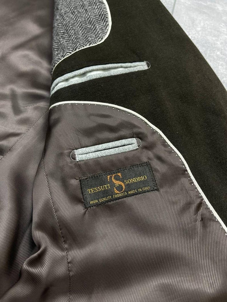 BOGGI Milano Tessuti Sondrio Blazer masculino de algodão marrom 2 botões tamanho 48 imagem 19