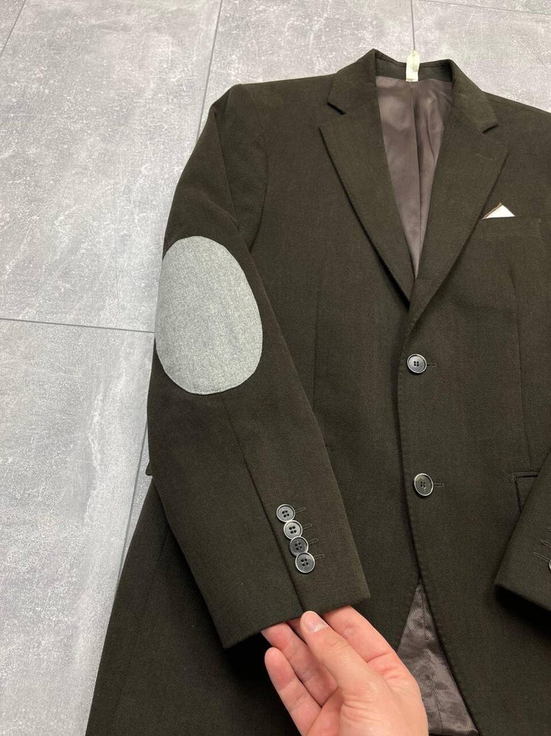 BOGGI Milano Tessuti Sondrio Blazer masculino de algodão marrom 2 botões tamanho 48 imagem 4