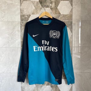 Arsenal 2011 2012 Away Football Long Sleeve Shirt Football Jersey Nike Size M
