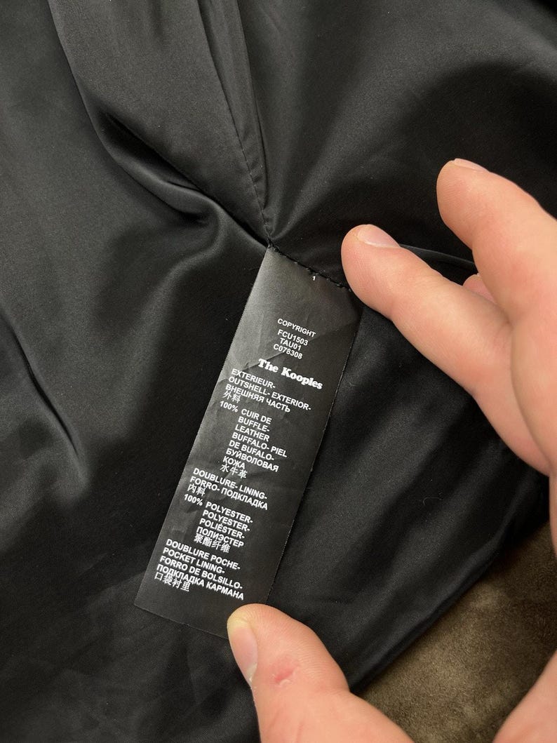 The Kooples Brown Suede Buffalo Leather Biker Jacket Women’s XXS image 10