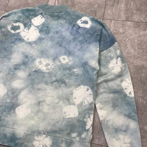 Acne Studios Felke Bleach PSS18 Tie-Dye Crew Neck Blue Sweatshirt size L image 13