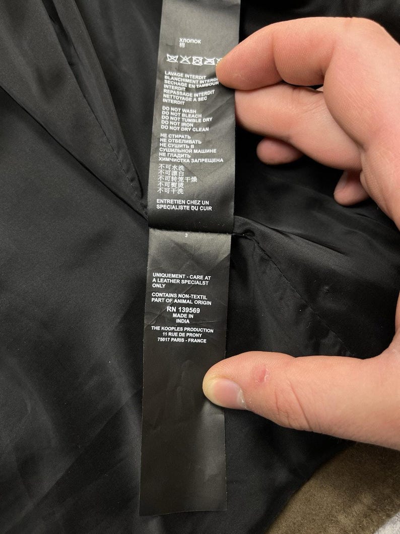 The Kooples Brown Suede Buffalo Leather Biker Jacket Women’s XXS image 11