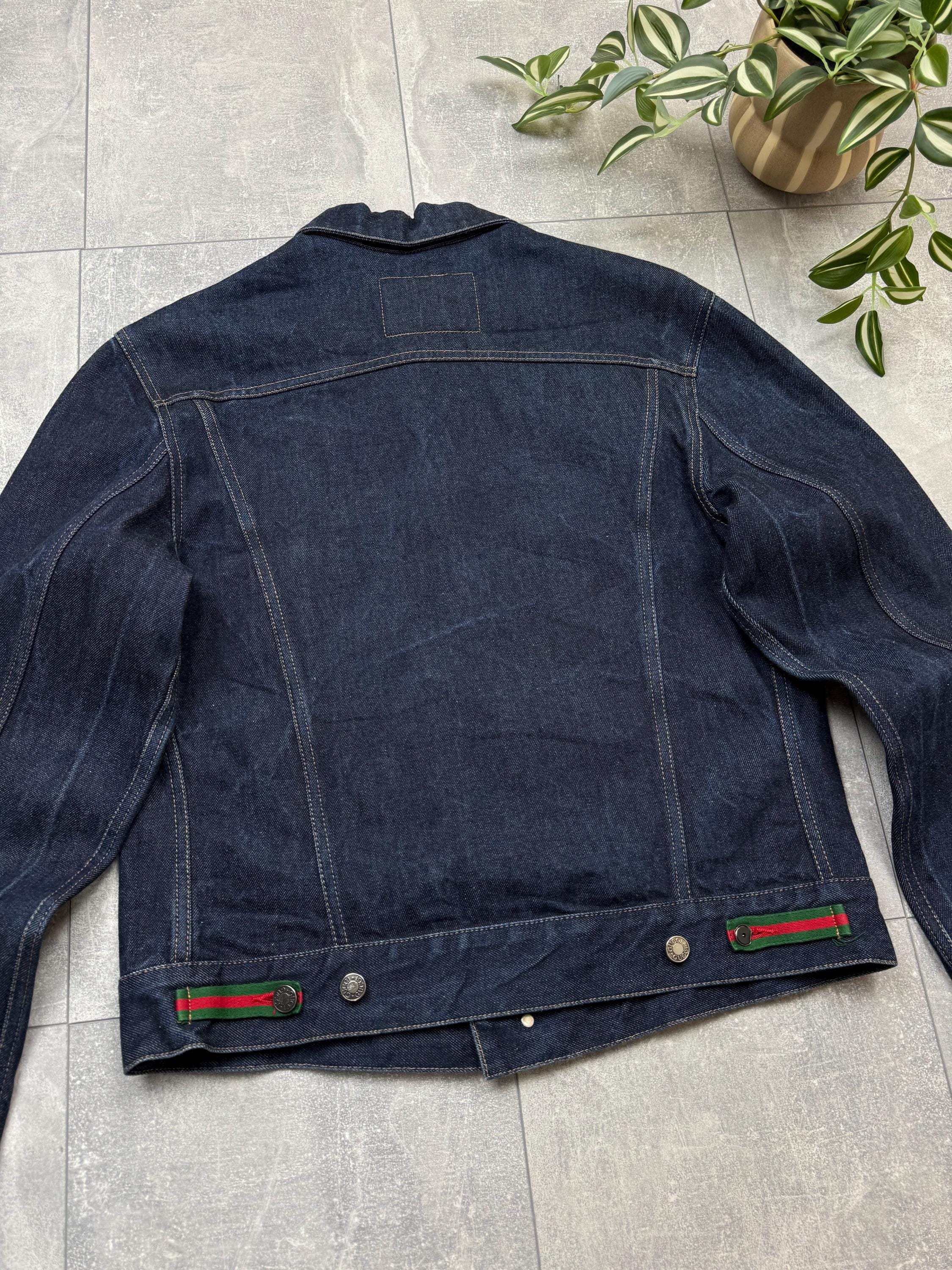 Vintage Gucci Tom Ford Black Denim Jacket, Made in Italy, Size 50