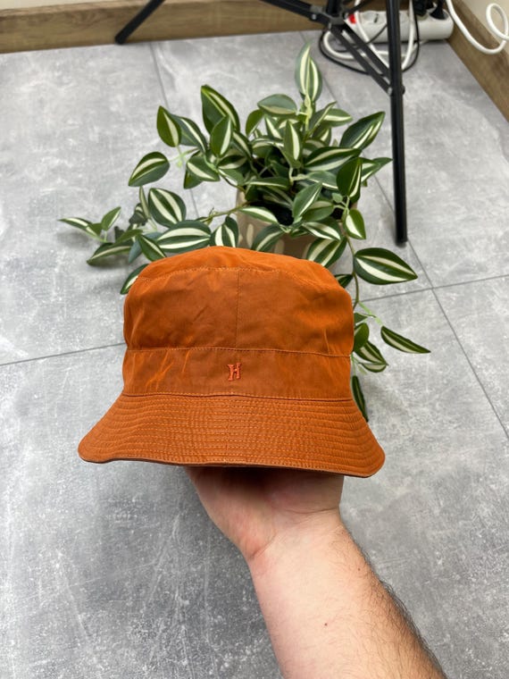 Vintage Hermes Orange Bucket Hat “H” Size 56 - Etsy