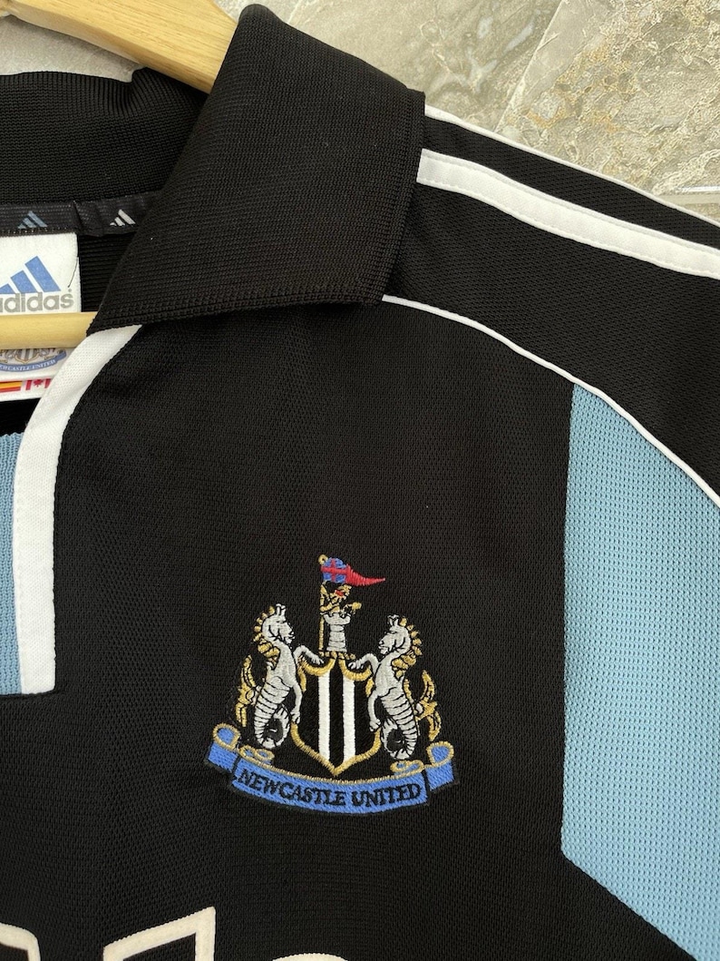 Newcastle United 2000 2001 Away Football Jersey Soccer Shirt Adidas Size L MEN image 11