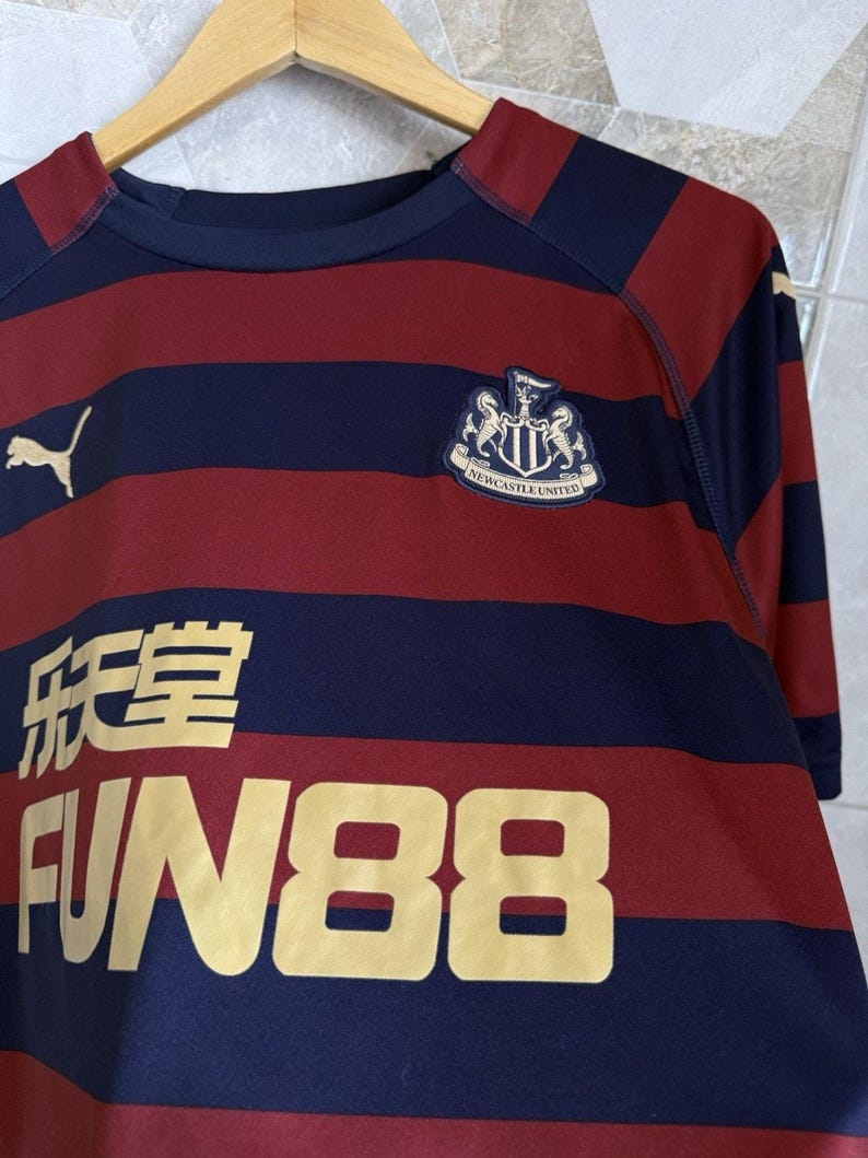 Newcastle United 2018 2019 Away Football Jersey Soccer Shirt Puma Size L Mens image 5