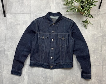 Vintage Gucci Tom Ford Black Denim Jacket, Made in Italy, Size 50