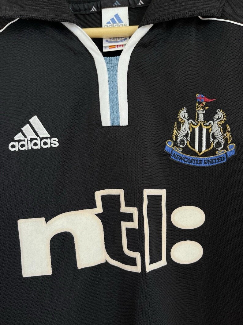 Newcastle United 2000 2001 Away Football Jersey Soccer Shirt Adidas Size L MEN image 12