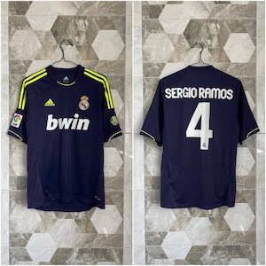 Sergio Ramos Real Madrid 2012 2013 Away Football Soccer Jersey X21992 size Men&#39;s S