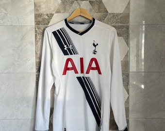 Tottenham Hotspur 2015 2016 Home Futebol Camisa de manga comprida Camisa de futebol Tamanho S