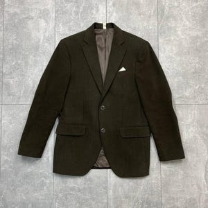 BOGGI Milano Tessuti Sondrio Blazer masculino de algodão marrom 2 botões tamanho 48 imagem 3
