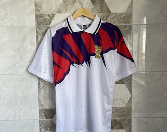 Escocia 1991 1993 Visitante Marcador Empate Camiseta de Fútbol Talla M Hombre