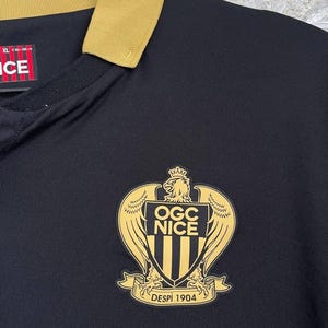 OGC NICE #23 Lotomba 2021 2022 Home Football Player Issue Shirt Macron Jersey image 4