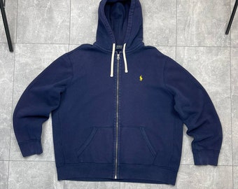 Винтажная мужская толстовка на молнии Polo Ralph Lauren, размер XXL