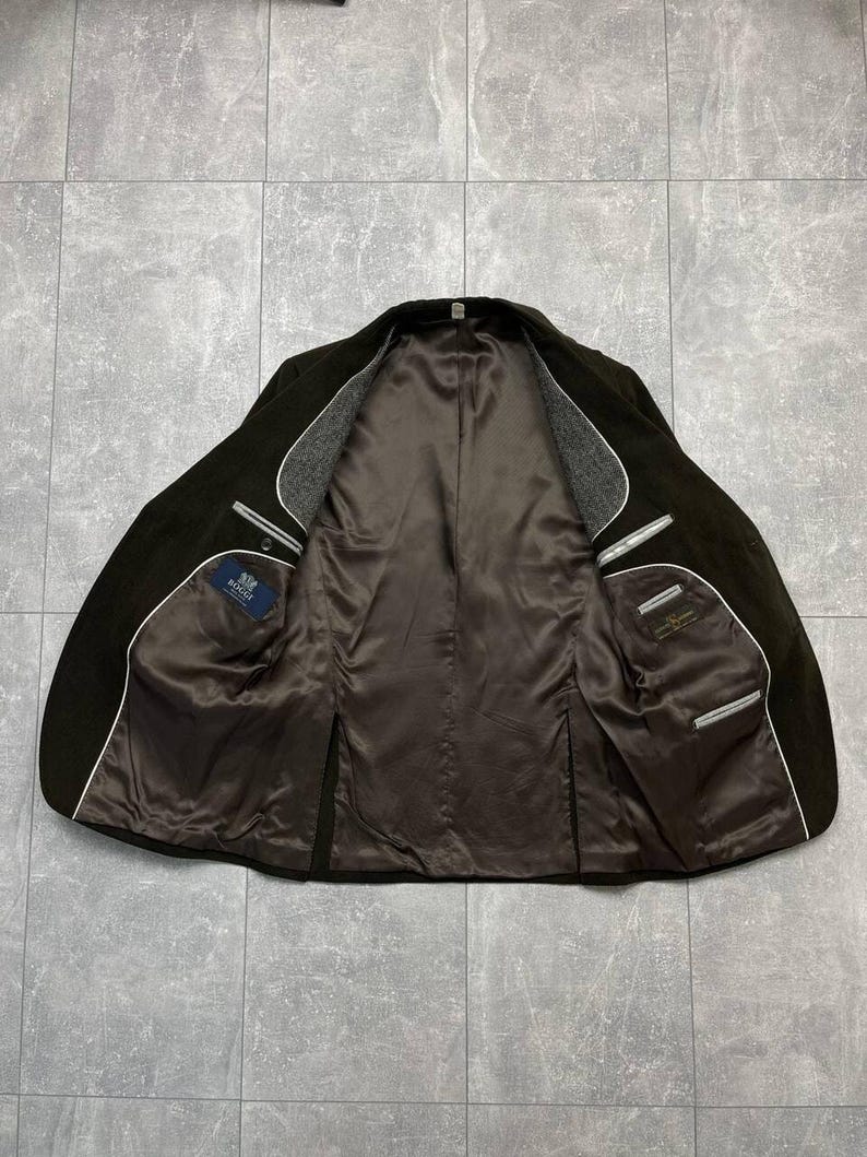 BOGGI Milano Tessuti Sondrio Blazer masculino de algodão marrom 2 botões tamanho 48 imagem 16
