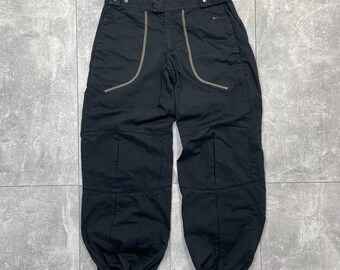 Calça vintage Y2K feminina Nike Drill preta cargo tamanho EUA 8 GB 10