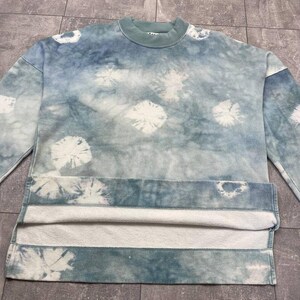 Acne Studios Felke Bleach PSS18 Tie-Dye Crew Neck Blue Sweatshirt size L image 10