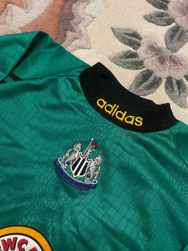 ニューカッスル・ユナイテッド 1997-1998 ゴールキーパー サッカーシャツ アディダス GK ジャージ 画像 3