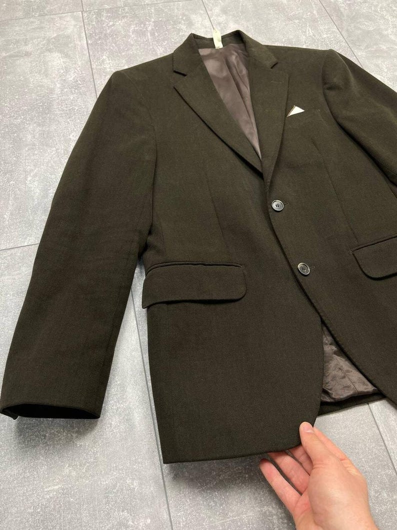 BOGGI Milano Tessuti Sondrio Blazer masculino de algodão marrom 2 botões tamanho 48 imagem 6
