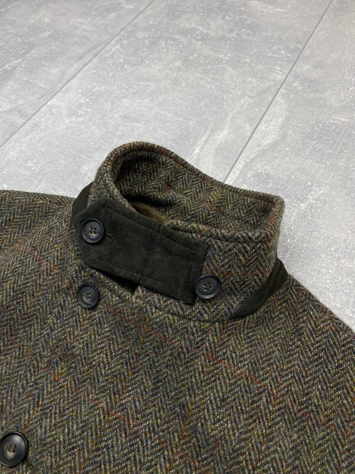 Sears Harris Tweed Wool Chesterfield Coat Men's M size /evb009727