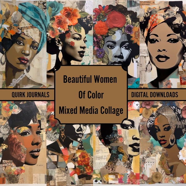 Celebrating Beautiful Women Of Color in Mixed Media Collage